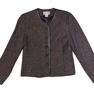 Pendleton VTG Brown Heather Wool Blend Blazer